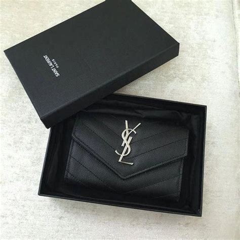 ysl small envelope wallet black|YSL monogram wallet price.